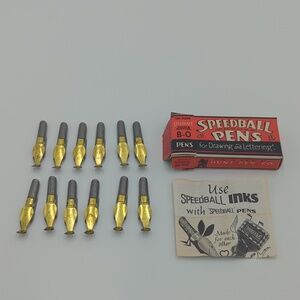 Vintage Speedball Pens B-O Triple Reservoir Drawing & Lettering 12 Count
